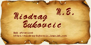 Miodrag Bukovčić vizit kartica